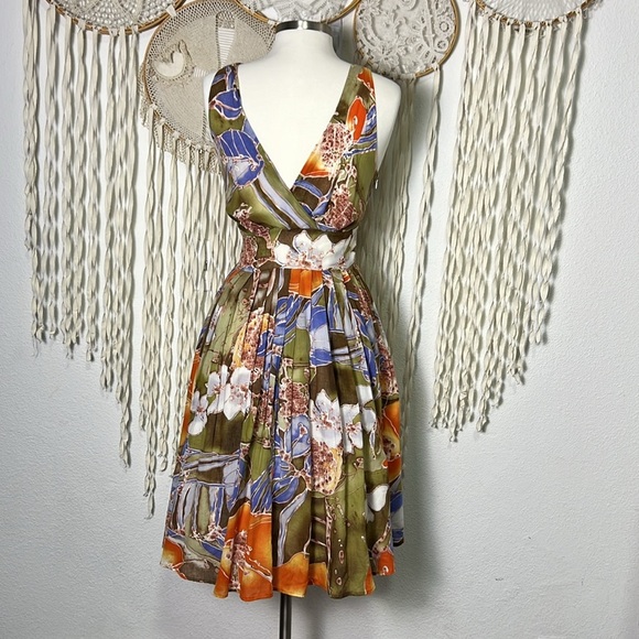 Anthropologie | Aryeh Sleevel Fit N Flare Midi Length Dress Size Small - Picture 5 of 10